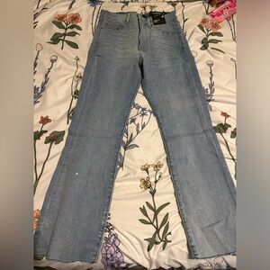 EXPRESS cropped flare high rise jeans